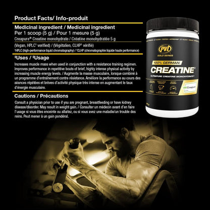 PVL Creapure Creatine – 100% Pure German Creatine Monohydrate Powder | 410 g / 82 Servings