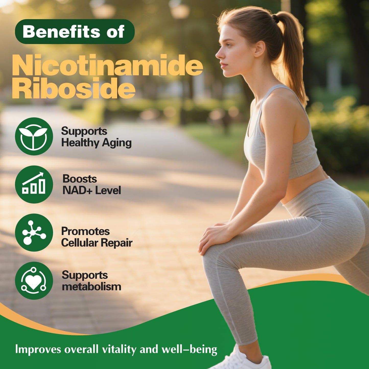 150 Caps NAD+ Trans-Resveratrol 1000mg – Pure Organic Liposomal NAD+ with Nicotinamide Riboside & Resveratrol for Women | Pwerd