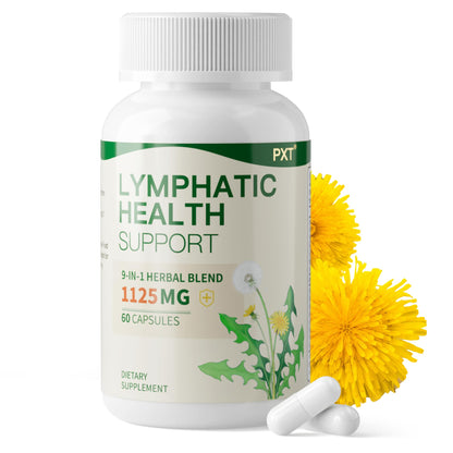 PXT Liposomal Lymphatic Drainage Immune Support Supplement, Cleanse Detox Liver Health Fluid Balance Herbal Blend with Echinacea Dandelion Burdock for Adults & Lymph Edema Sugar-Free 60 Capsules