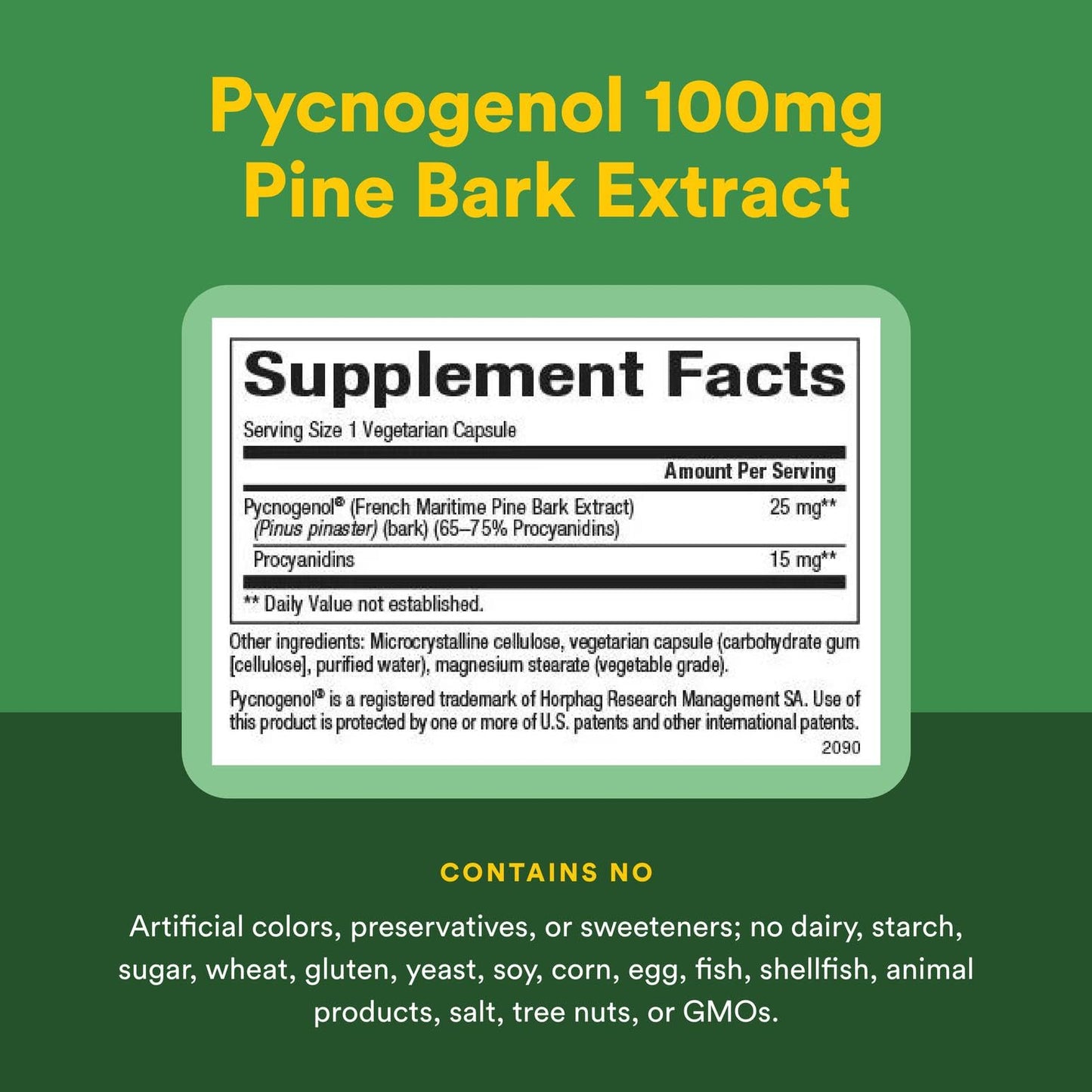 Natural Factors Pycnogenol 25 mg, Antioxidant Support for Healthy Aging, 60 Capsules