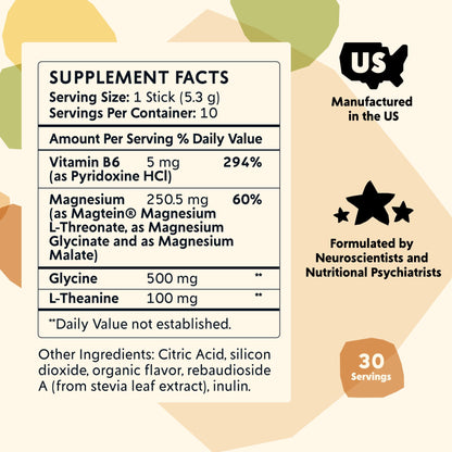 PYM Mood Magnesium Packets (10 Servings) – Magnesium Glycinate, L-Threonate & Malate for Stress & Mood