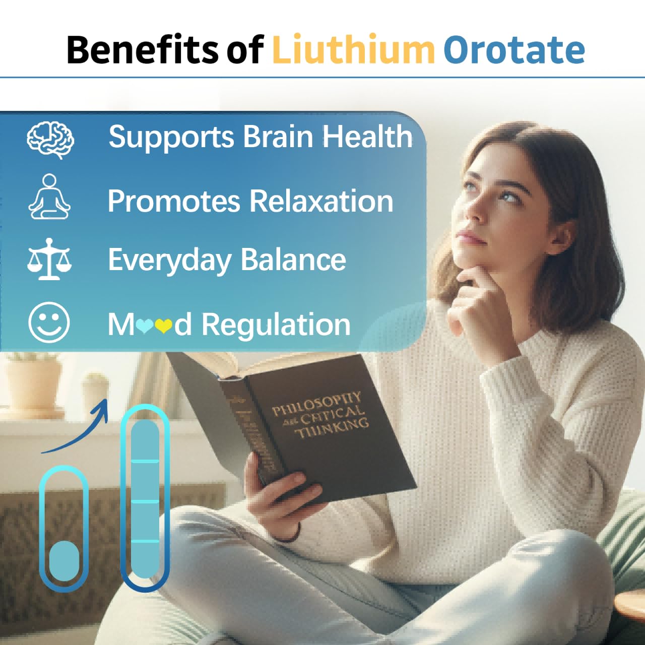 PYUNAFIT Lithium Orotate 5mg Gummies – Sugar Free, Brain Health & Cognitive Support | 60 Count