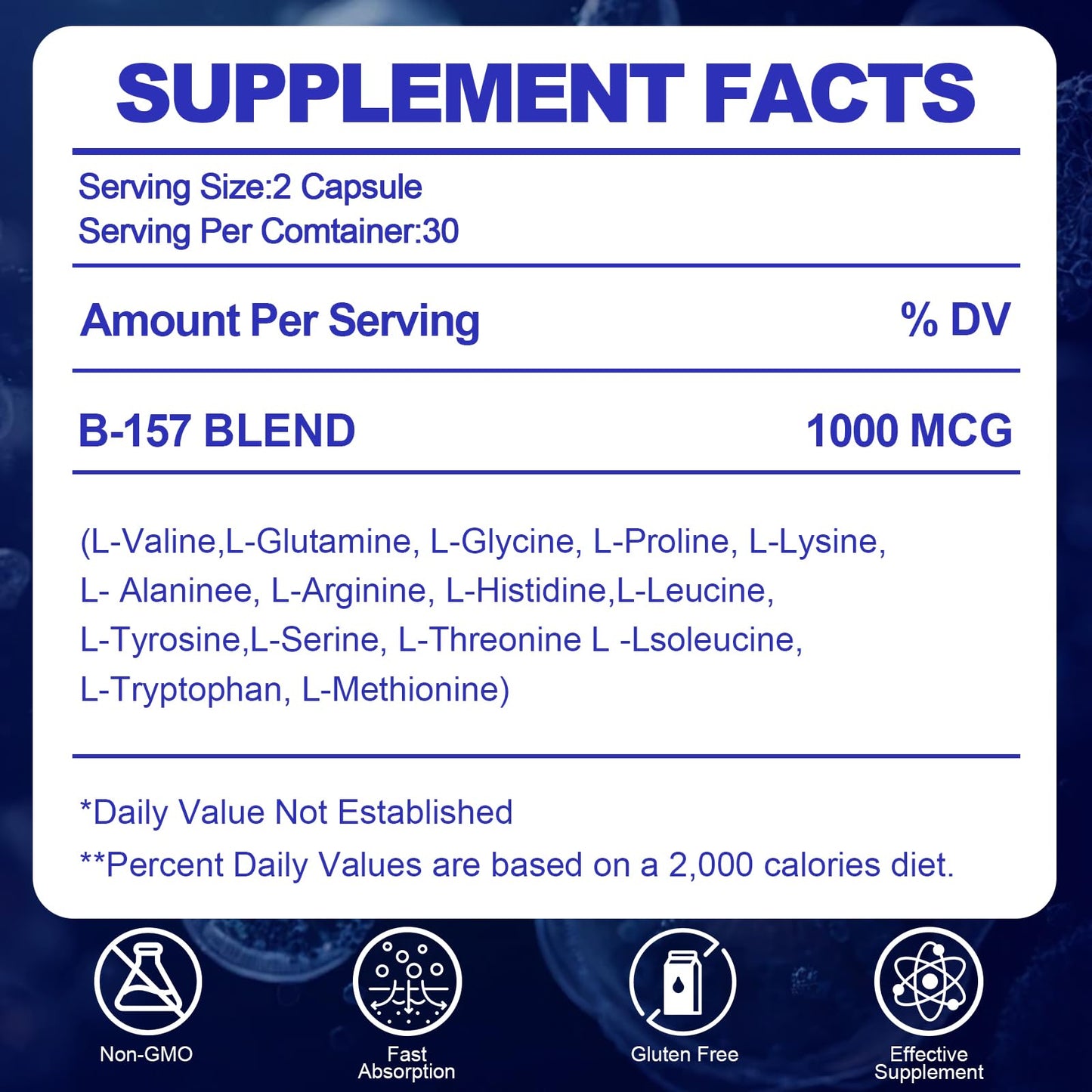 Qaihiei 157 Capsule Supplement – 60 Count, 1000 mg | Gluten Free & Non-GMO