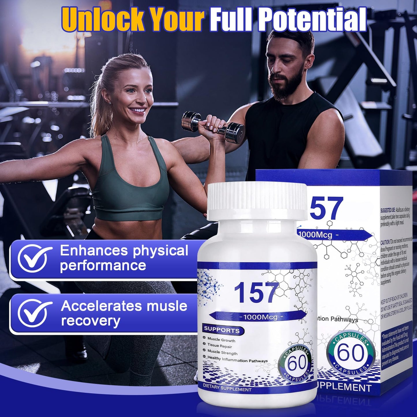 Qaihiei 157 Capsule Supplement – 60 Count, 1000 mg | Gluten Free & Non-GMO