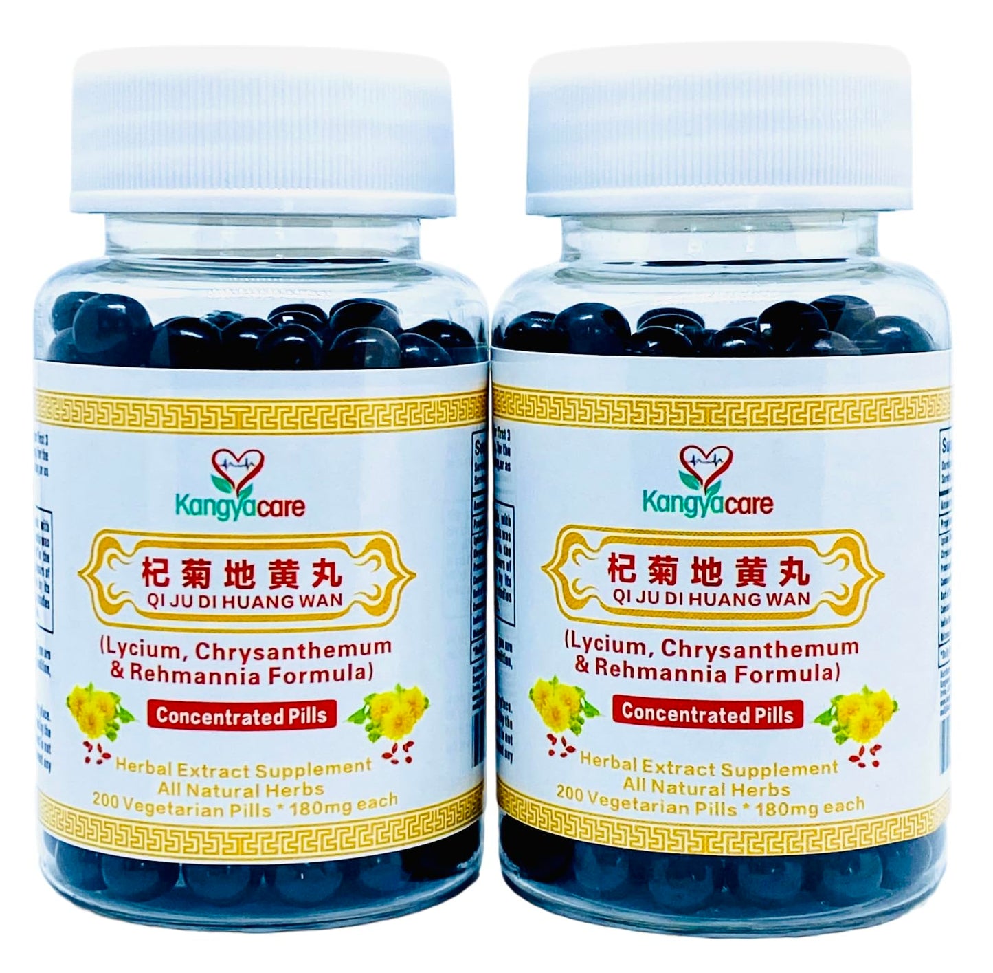 Qi Ju Di Huang Wan - Lycium & Chrysanthemum Formula for Eyesight (2 Bottles, 400 Pills)