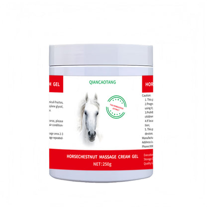 Qiancaotang Horse Soothing Pain Relief Massage Gel - Extra Strength 8.8 Oz with Horse Chestnut | Joint & Muscle Support