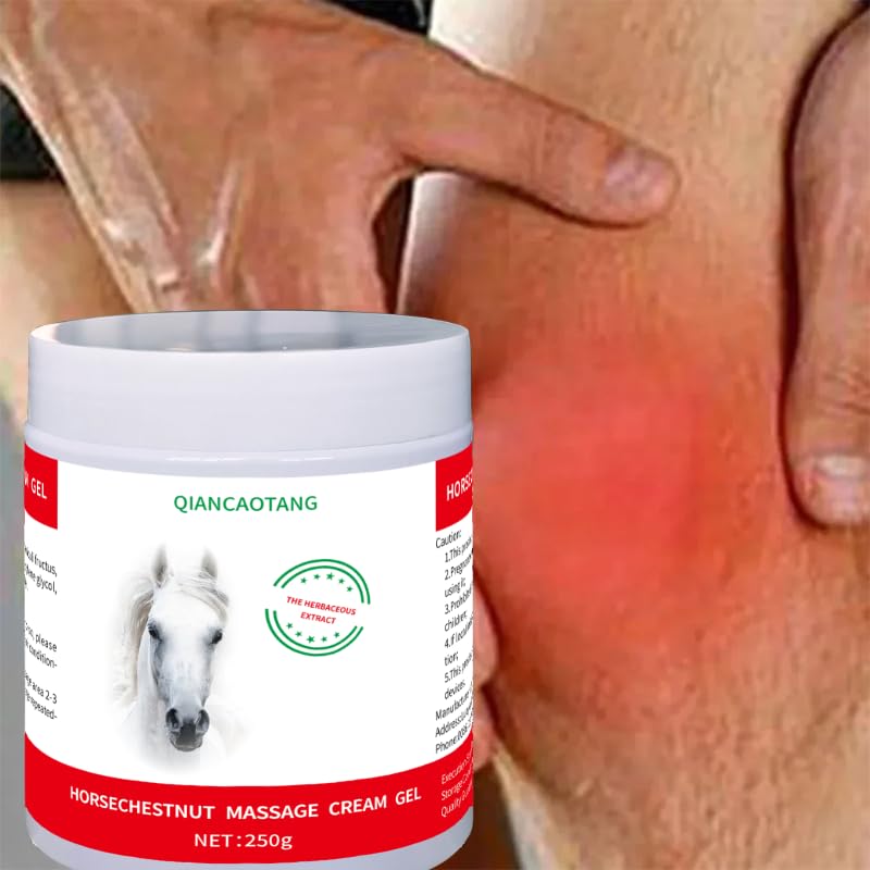 Qiancaotang Horse Soothing Pain Relief Massage Gel - Extra Strength 8.8 Oz with Horse Chestnut | Joint & Muscle Support