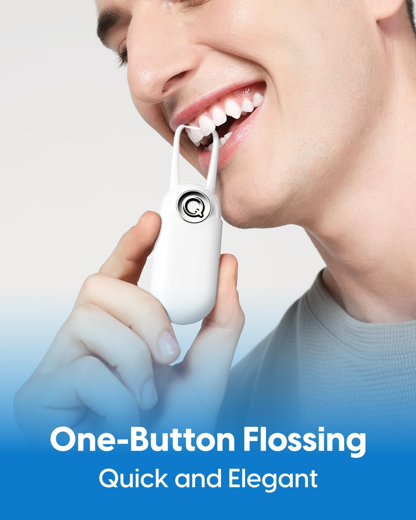 QicoBay C1S Reusable Flosser Set – Auto-Restringing Flosser, Replaceable Floss Capsule, Multi-Hygiene, Portable Travel, Recyclable Zero Waste, Unflavored Dawn Purple