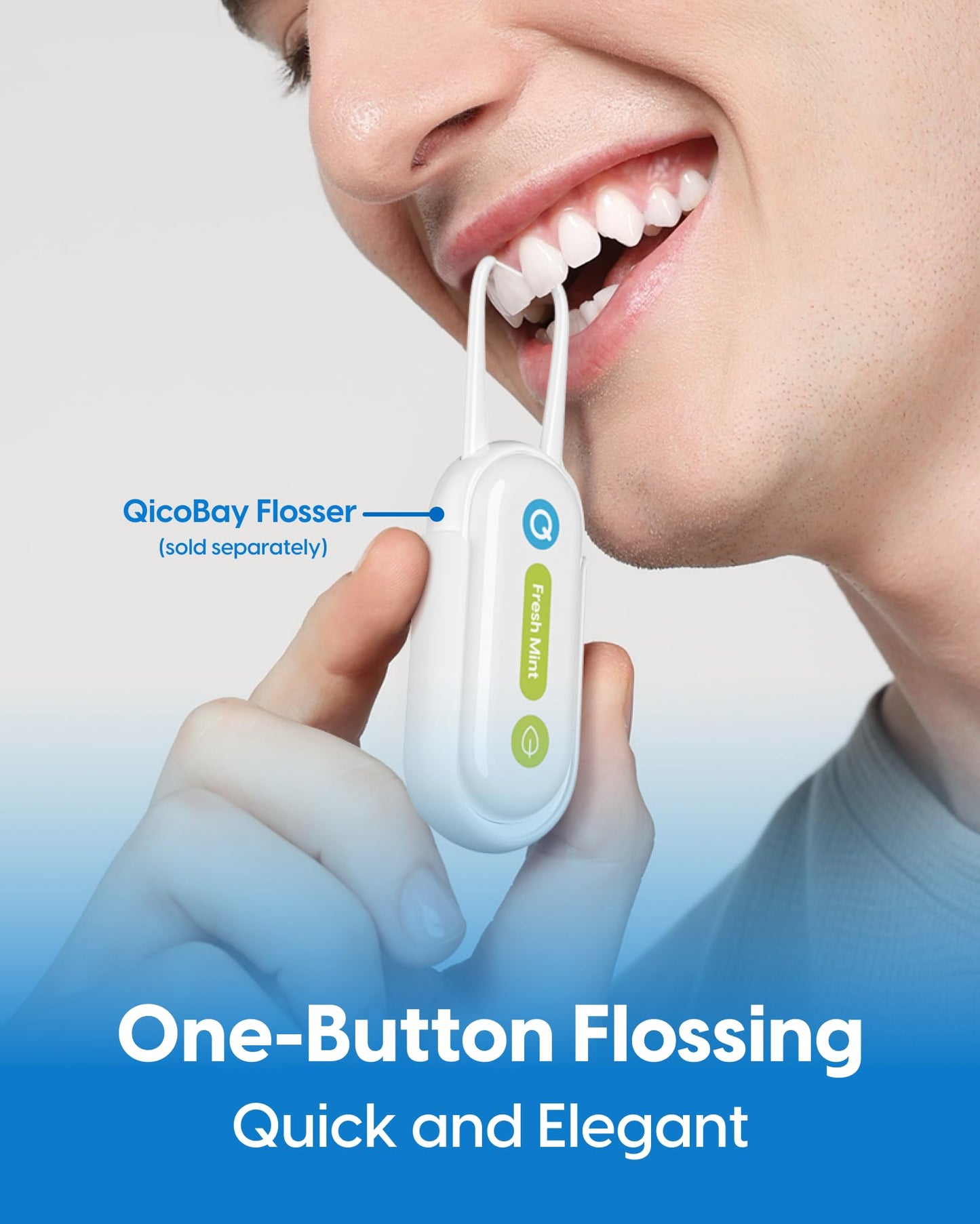 QicoBay Refill Floss Capsule for C1S Flosser – Fresh Mint, 3-Pack, 90 Uses