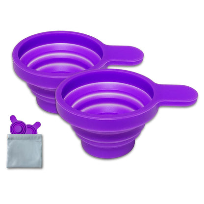 QMARK Collapsible Silicone Pee Cups for Ovulation and Pregnancy Tests – 2 Pack with Travel Case, Reusable