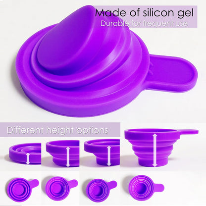QMARK Collapsible Silicone Pee Cups for Ovulation and Pregnancy Tests – 2 Pack with Travel Case, Reusable