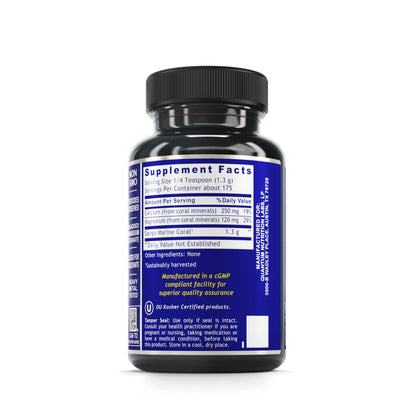 QNL Quantum Calci-Mag Powder - Calcium & Magnesium Supplement for Joints, Teeth & Bones | Coral Calcium from Sango Marine Coral - 8 oz