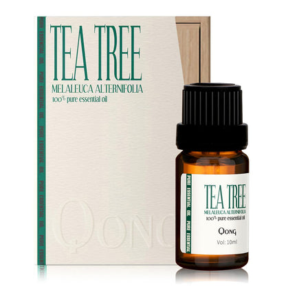 QONG Tea Tree Essential Oil Blend - 100% Pure, Undiluted 10mL for Diffuser, Anti-Dandruff & Anti-Itch