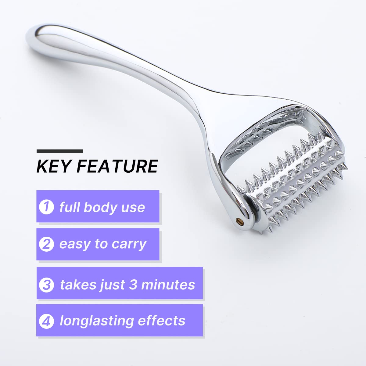 QooWo Massage Roller – Acupuncture Roller for Deep Tissue Muscle Relief