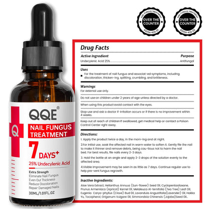 QQE Nail Fungus Treatment Extra Strength - 25% Undecylenic Acid