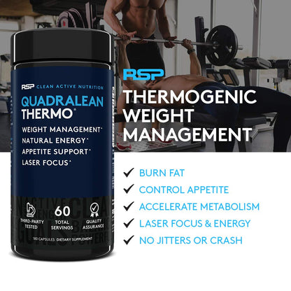 QuadraLean Thermogenic Fat Burner – Metabolism & Energy (60 Serv) by RSP