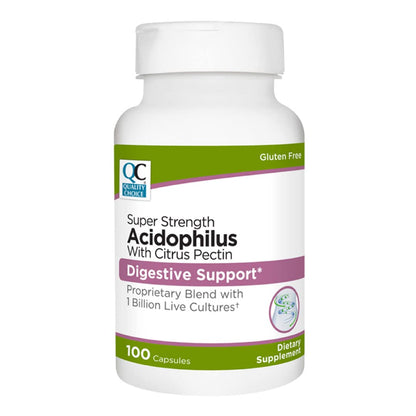Quality Choice Digestive Support Acidophilus with Citrus Pectin – 100 Capsules | Probiotic Supplement