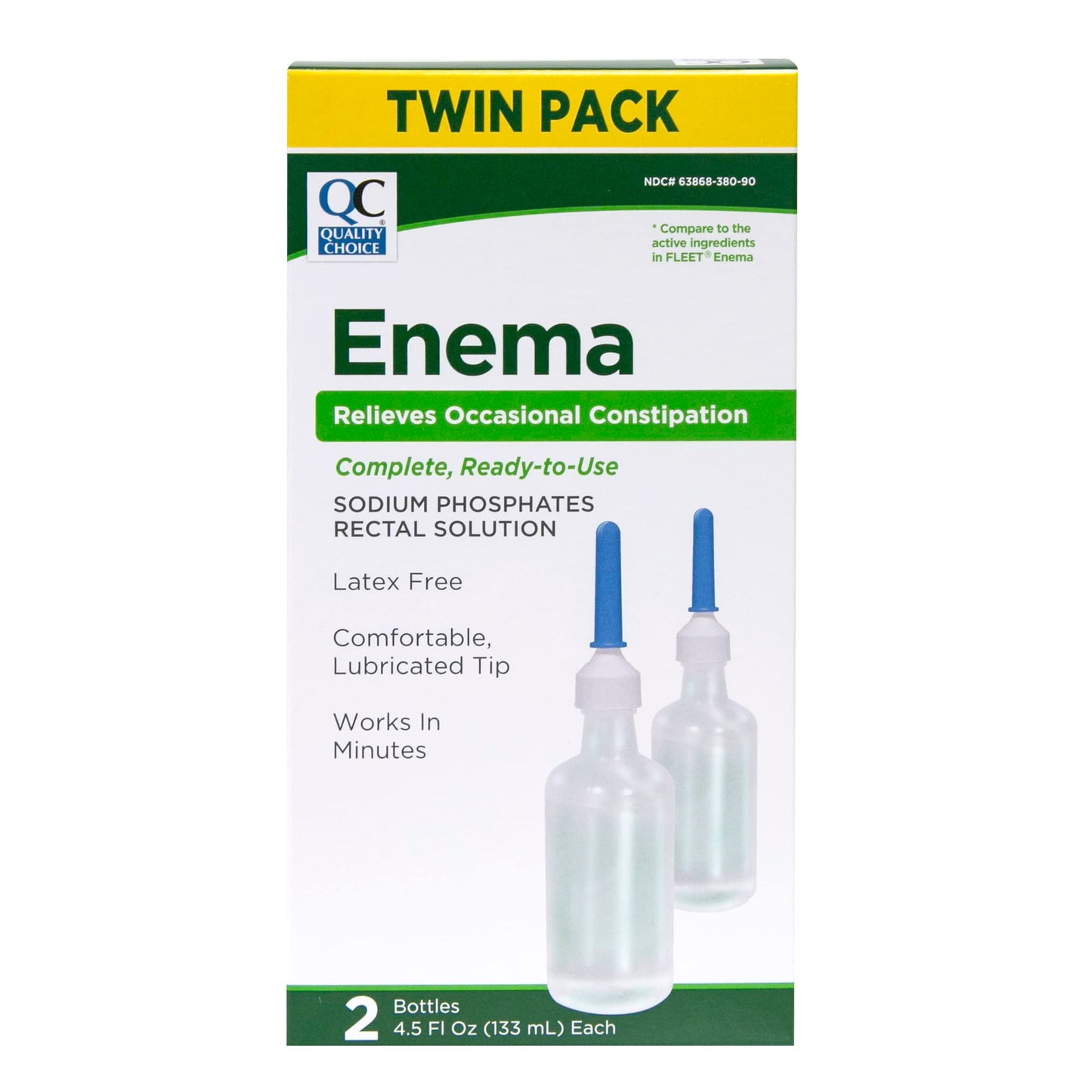 Quality Choice Enema Twin Pack — Ready-to-Use Rectal Solution