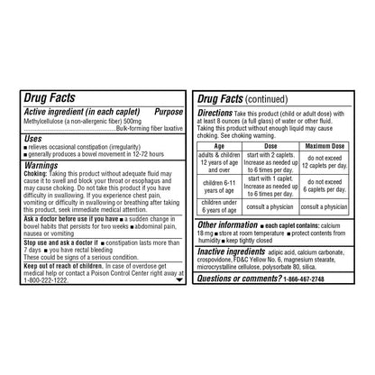 Quality Choice Fiber Therapy Caplets – 100 Count (Gentle Methylcellulose)