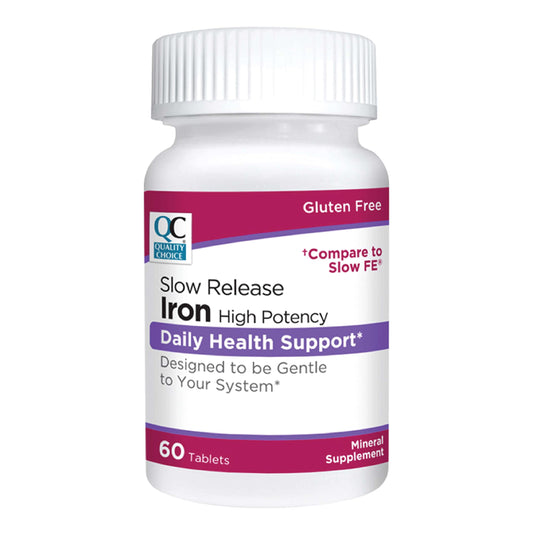 Quality Choice Iron High Potency Slow Release Tablets 45mg – 60 Tablets (Pack of 2) BritishVita | Premium UK Vitamins & Wellness Supplements
