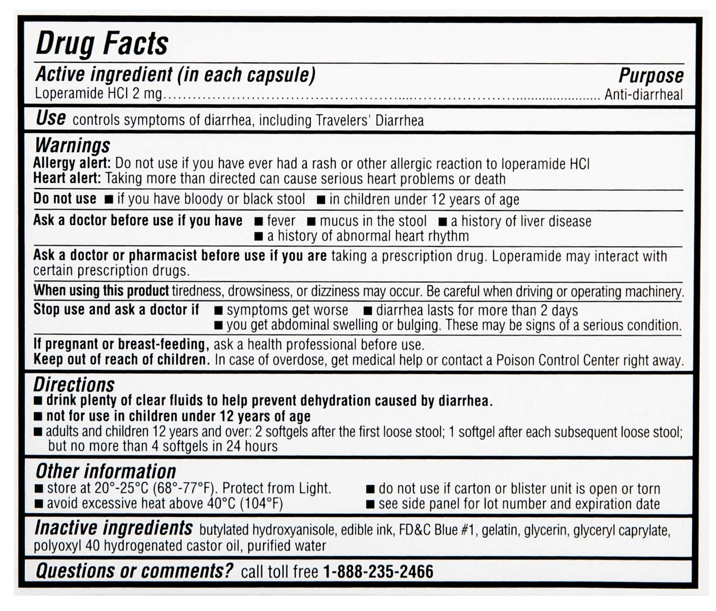 Quality Choice Loperamide 2mg Anti-Diarrheal Softgels – 24 Count