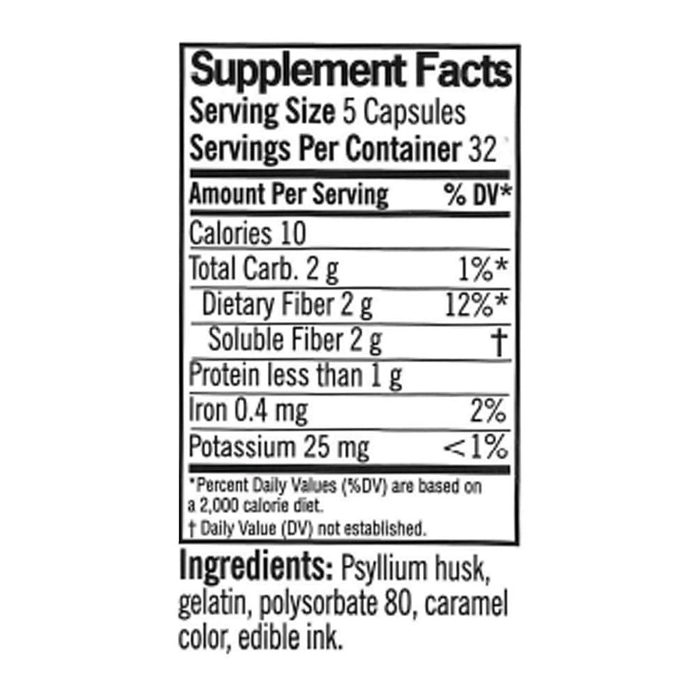 Quality Choice Daily Fiber Capsules for Regularity – 160 Count