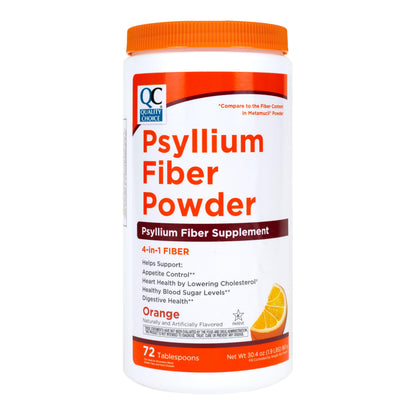 Quality Choice Psyllium Fiber Powder - Original Formula, 72 Doses for Digestive Support