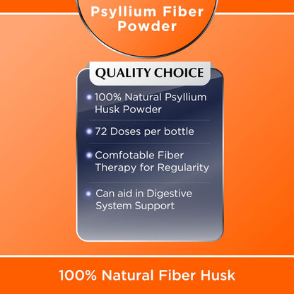 Quality Choice Psyllium Fiber Powder - Original Formula, 72 Doses for Digestive Support
