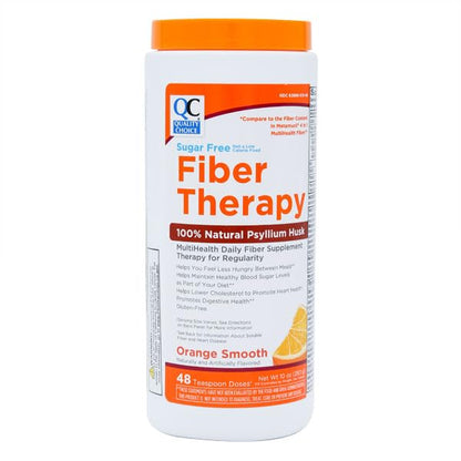 Quality Choice Sugar Free Fiber Powder - Orange Flavor, 48 Doses