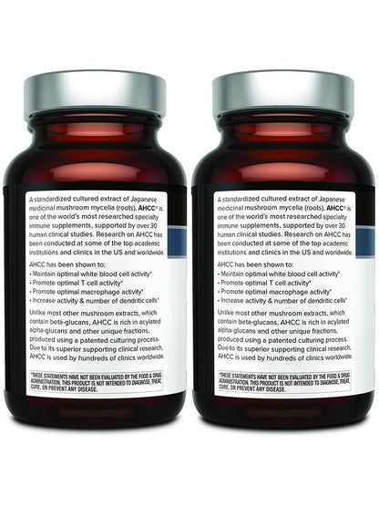 Quality of Life AHCC Kinoko Platinum 750 mg – Premium Immune Support (Pack of 2, 60 Count Bottles)