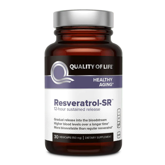Quality of Life Resveratrol-SR | MicroActive Anti-Aging Resveratrol 30 Vegicaps BritishVita | Premium UK Vitamins & Wellness Supplements