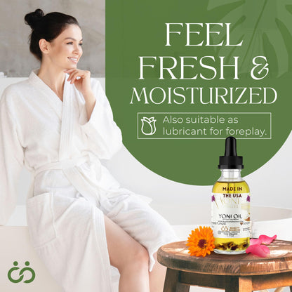 Quality Seamoss and Yoni Oil – Natural Mint Fresh Feminine Care, pH Balance, 1 oz