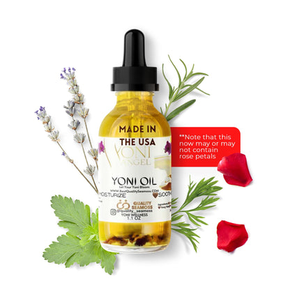 Quality Seamoss and Yoni Oil – Natural Mint Fresh Feminine Care, pH Balance, 1 oz