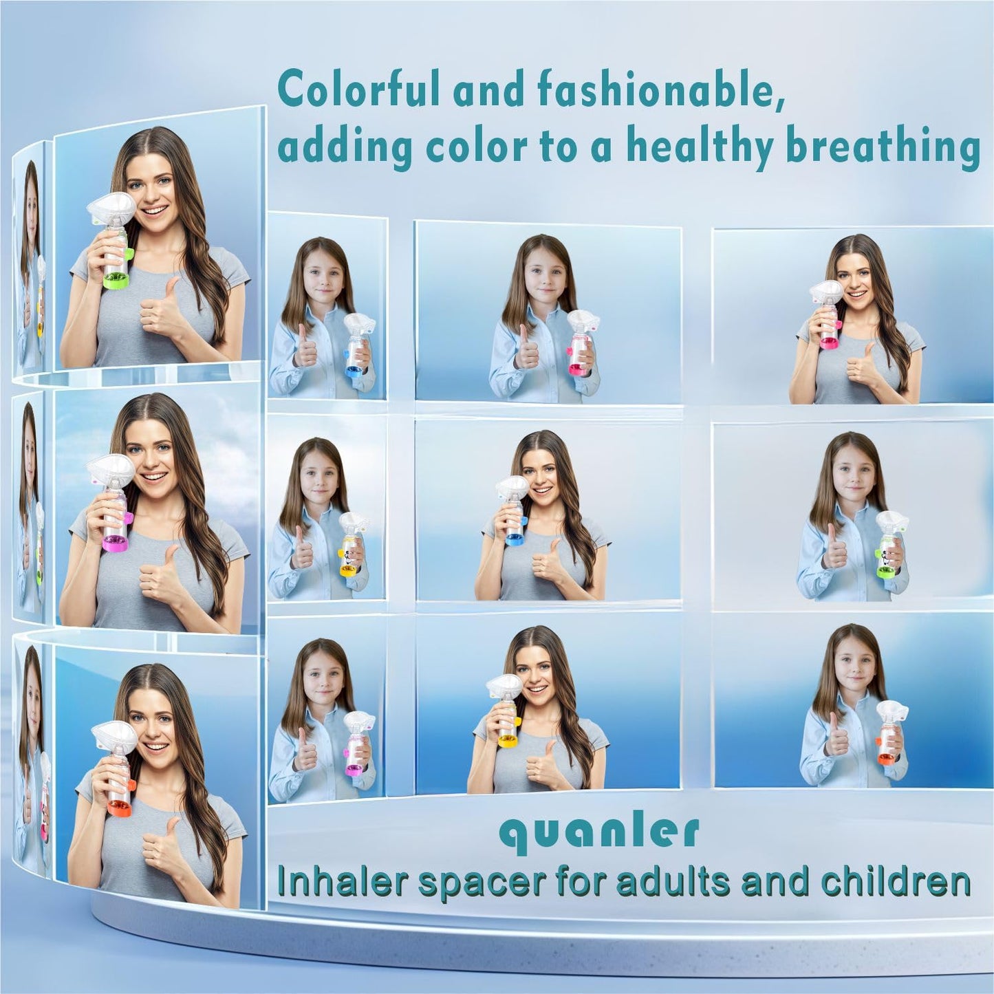 Quanler Nessi Soft Silicone Inhaler Spacer – Kids & Adults (Kids-Green)