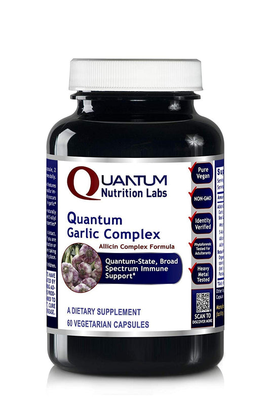 Quantum Garlic Complex by Quantum Nutrition Labs - Immune Support - 60 Vegetarian Capsules BritishVita | Premium UK Vitamins & Wellness Supplements