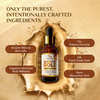 Quantum Gold Liquid Ormus Monoatomic Gold Elixir 24K – 2oz | Pineal Activation & Lucid Dreaming