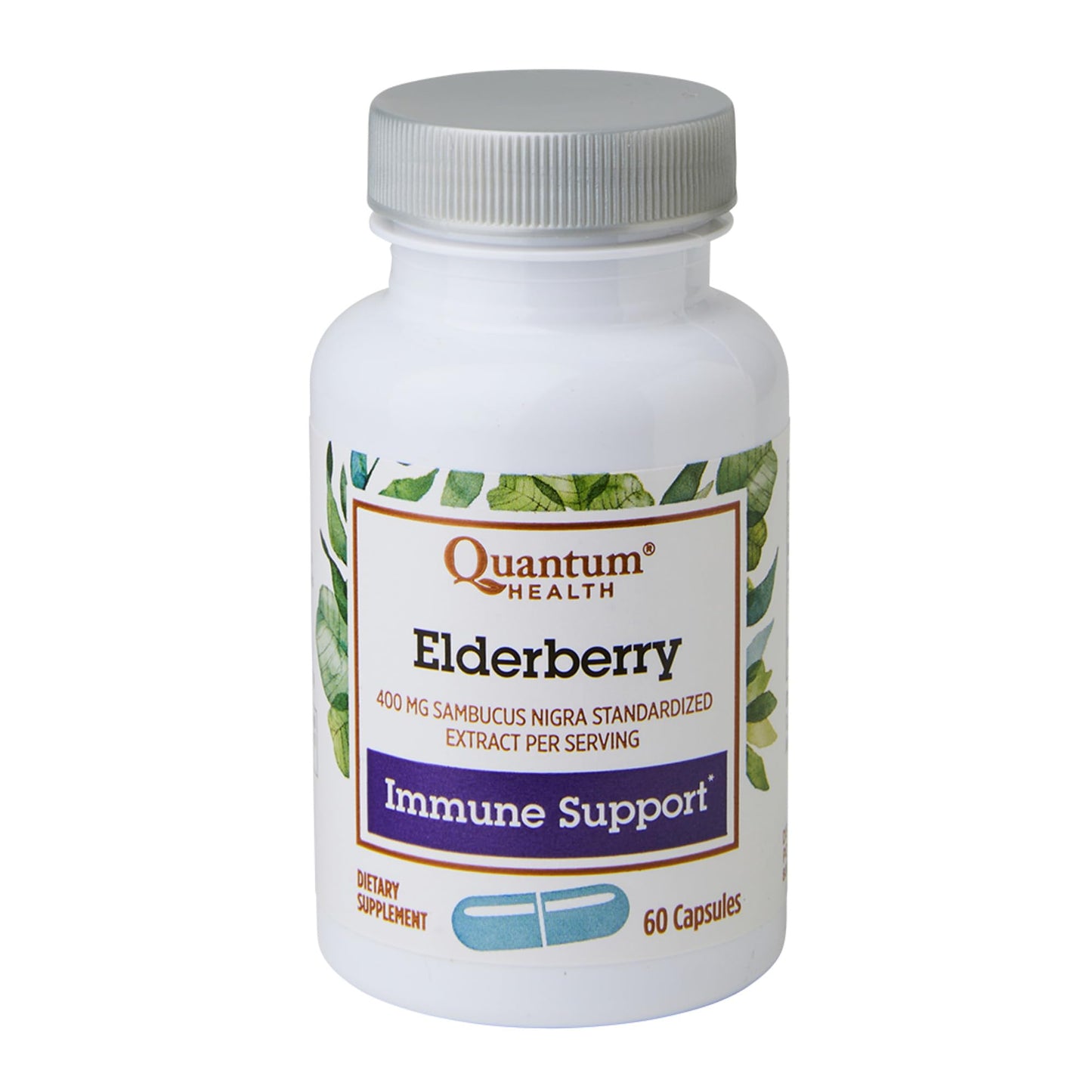 Quantum Health Black Elderberry Supplement – Sambucus Nigra Extract 400mg | Immune Support, 60 Capsules