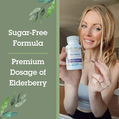 Quantum Health Black Elderberry Supplement – Sambucus Nigra Extract 400mg | Immune Support, 60 Capsules