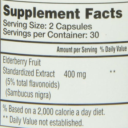 Quantum Health Black Elderberry Supplement – Sambucus Nigra Extract 400mg | Immune Support, 60 Capsules