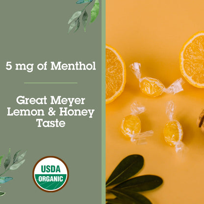Quantum Health Organic Cough Relief Lozenges – Meyer Lemon & Honey, 18 Count