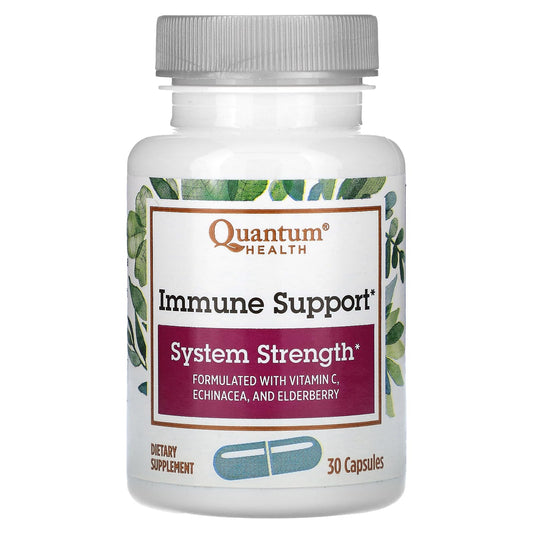 Quantum Health Immune Support 30 Caps - Vitamin C, Echinacea & Elderberry BritishVita | Premium UK Vitamins & Wellness Supplements