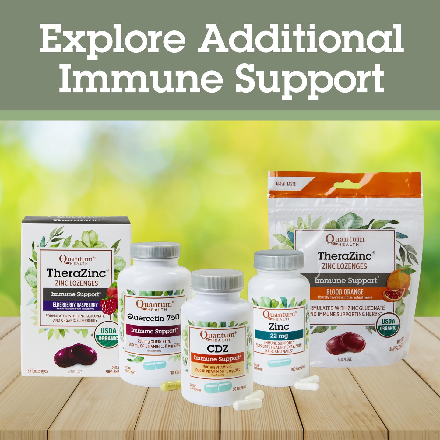 Quantum Health Quercetin+ 500mg Immune Support - Zinc & Vitamin C, 90 Capsules