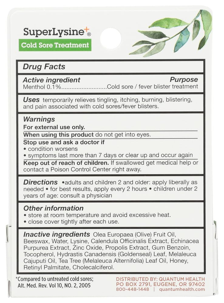 Quantum Health Super Lysine + Cream (1x7 GM) - Lysine Topical Cream