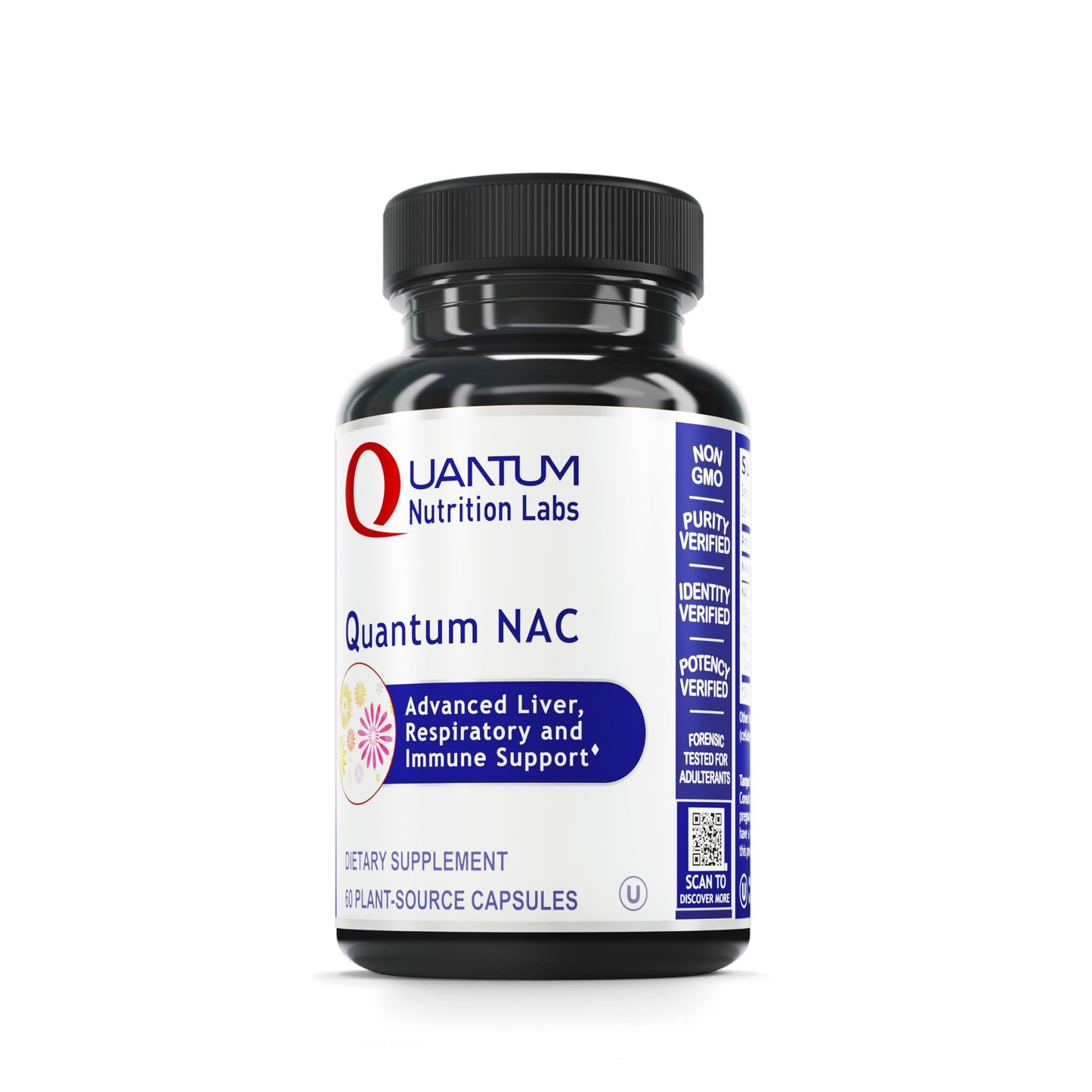 Quantum Nutrition Labs NAC – N-Acetyl-L-Cysteine for Liver & Immune Support | 60 Vegetarian Capsules | 300mg per Capsule
