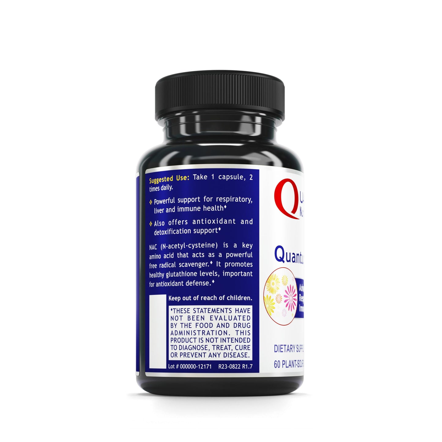 Quantum Nutrition Labs NAC – N-Acetyl-L-Cysteine for Liver & Immune Support | 60 Vegetarian Capsules | 300mg per Capsule