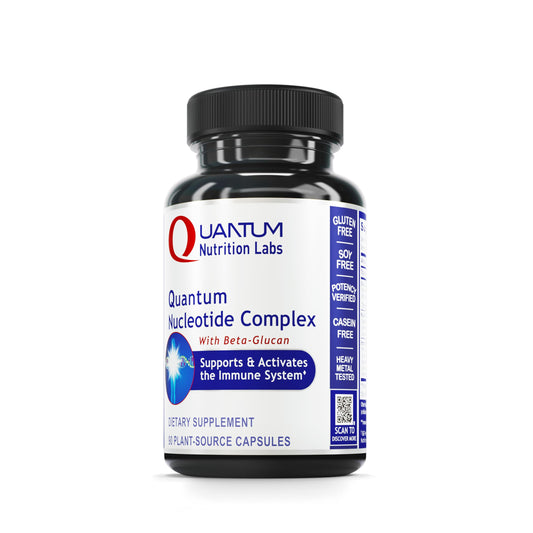 Quantum Nucleotide Complex Beta Glucan Immune Support - 400 mg 1,3 Beta-Glucan per Serving | 90 Vegetarian Capsules | Quantum Nutrition Labs BritishVita | Premium UK Vitamins & Wellness Supplements