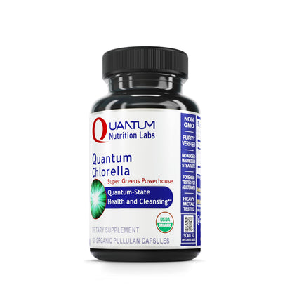 Quantum Chlorella Capsules | Organic Chlorophyll Supplement - 120 Vegetarian Capsules