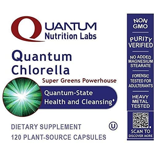 Quantum Chlorella Capsules | Organic Chlorophyll Supplement - 120 Vegetarian Capsules