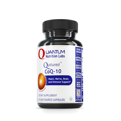 Quantum Nutrition Labs CoQ-10 Qultured 100mg Ubiquinol - Heart, Nerve & Immune Support | 60 Veg Capsules