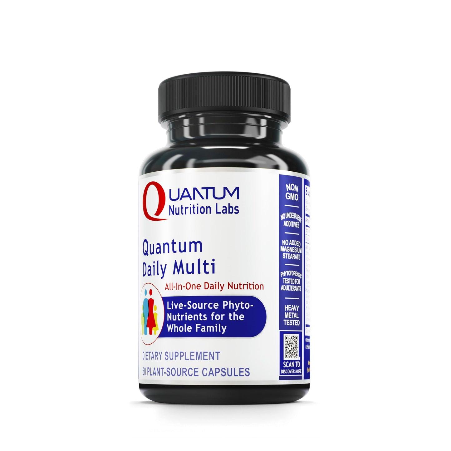 Quantum Nutrition Labs Daily Multivitamin – 60 Vegetarian Capsules with Cordyceps & Green Tea